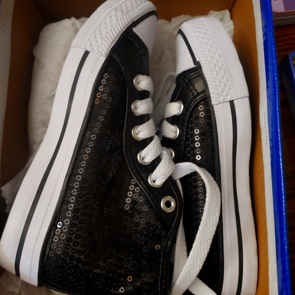 Sparkle Black Girl's Shoes